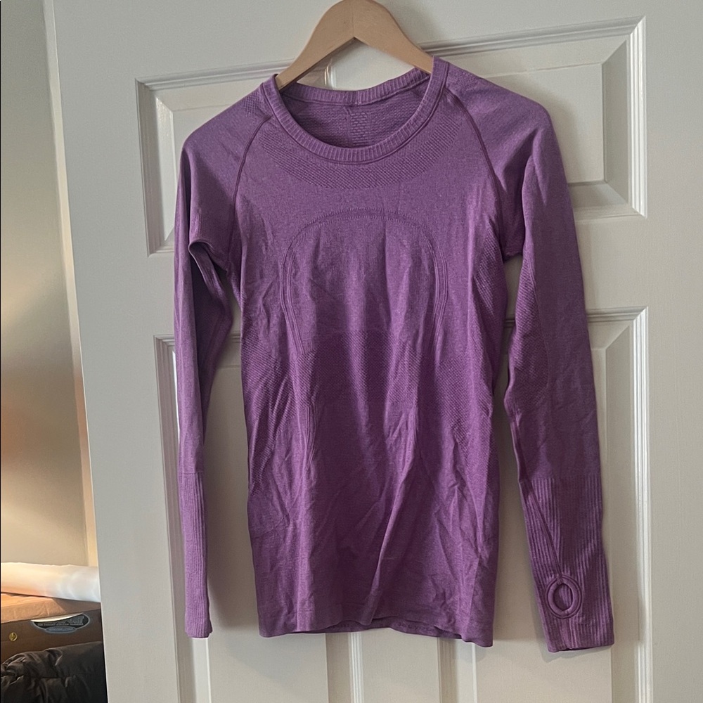 lululemon swiftly teach longsleeve purple size 6